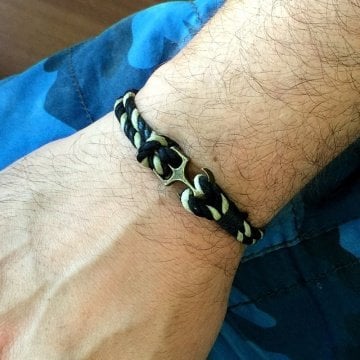 ÇAPA KIRMIZI İKİ RENK HALAT ERKEK BİLEKLİK BT122