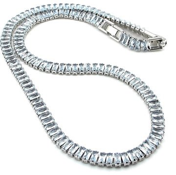 YASSI SU YOLU ZİRKON TAŞLI PASLANMAZ ÇELİK KADIN KOLYE Q0579