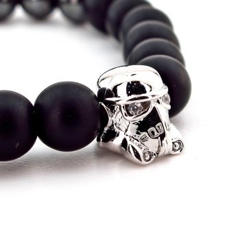 STAR WARS STORMTROOPERS ONİKS HEMATİT DOĞAL TAŞ BİLEKLİK J0056