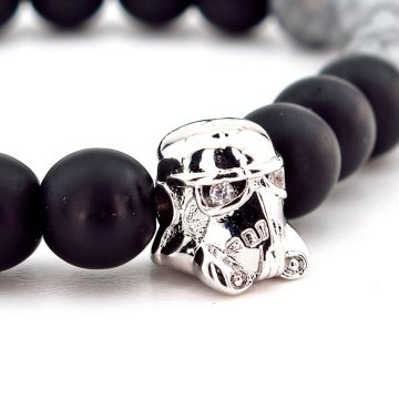 STAR WARS STORMTROOPERS HEMATİT ONİKS DOĞAL TAŞ BİLEKLİK J0058
