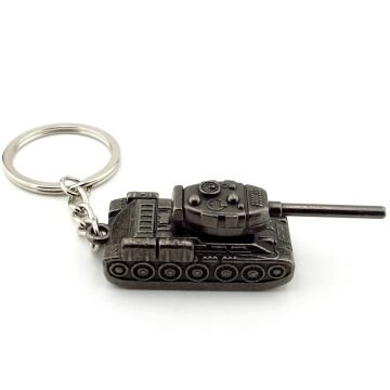 Savaş Tankı Zırhlı Araç Figür Ağır Antik Sarı Renkli Metal Anahtarlık KC295