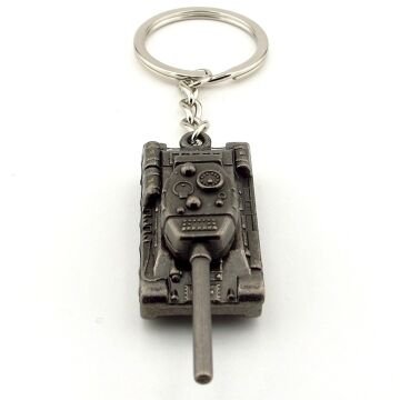 Savaş Tankı Zırhlı Araç Figür Ağır Antik Sarı Renkli Metal Anahtarlık KC295