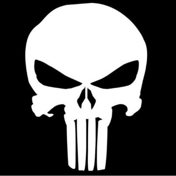 PUNiSHER MARVEL BEYAZ OTOMOBİL ARAÇ İÇİN STİCKER ETİKET CS047