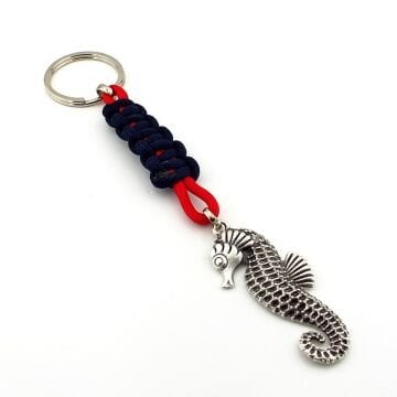 Denizatı Okyanus Resif Deniz Canlısı Makrome Örgülü Metal Anahtarlık KC312