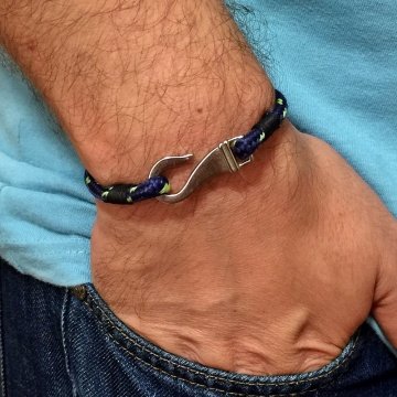 KANCALI LACİVERT PARAŞÜT İP ERKEK BİLEKLİK BT151