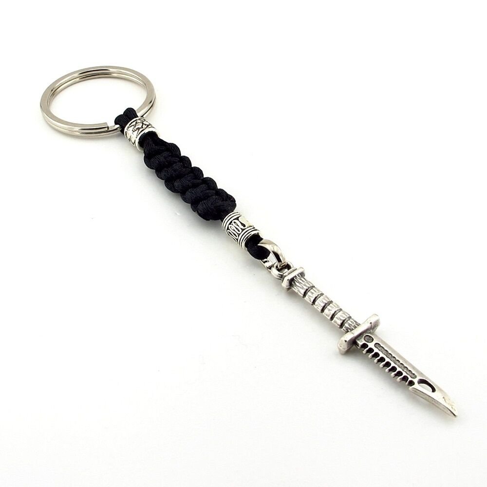 Rambo Bıçağı Bıçak Şeklinde Outdoor Makrome Örgü Anahtarlık KC314