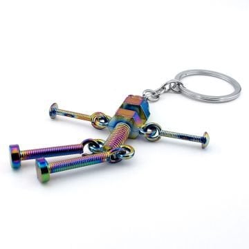 Robot Vida Civata Şekilli Yanar Döner Metal Anahtarlık KC121