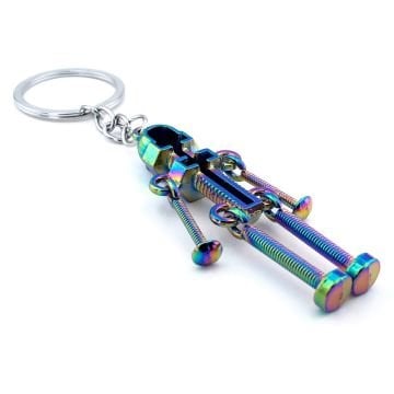 Robot Vida Civata Şekilli Yanar Döner Metal Anahtarlık KC121