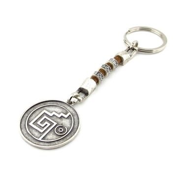 Maya Aztek Takvimi Madalyon Derni Kordon Metal Anahtarlık KC315
