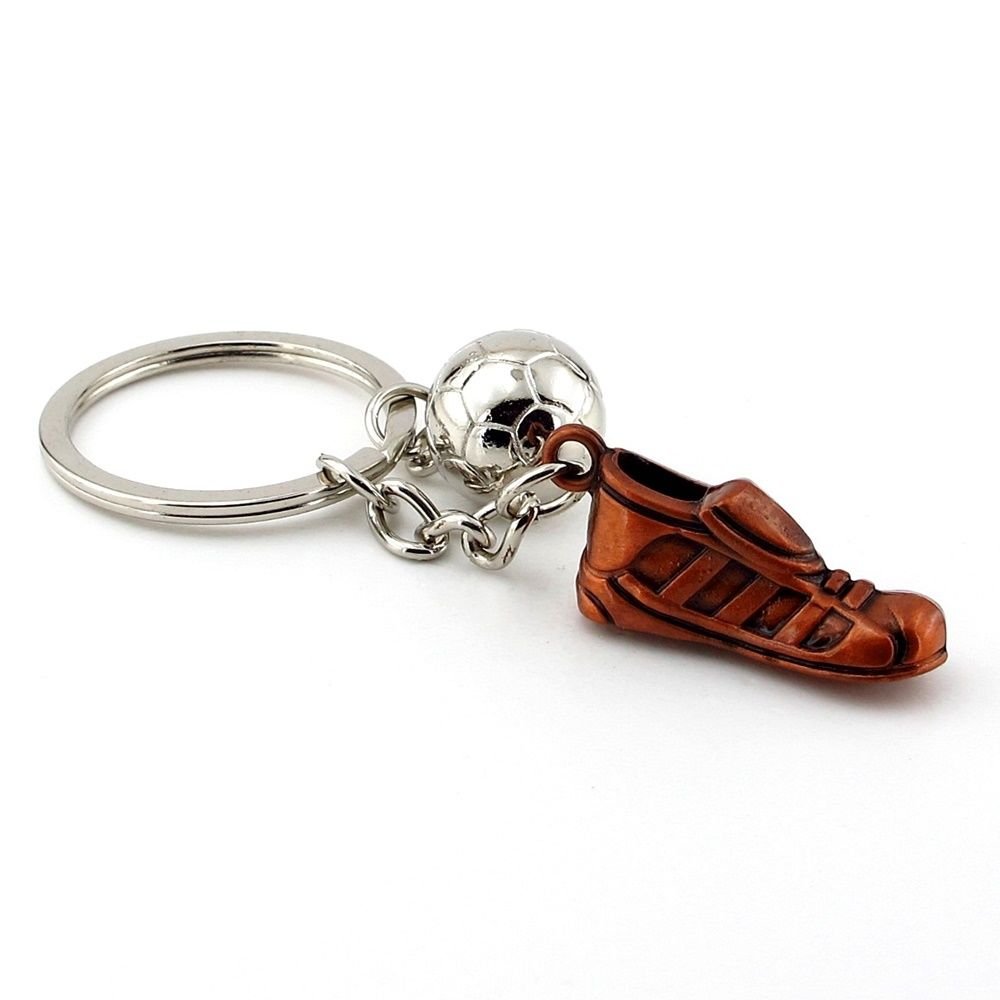 Futbol Topu Bakır Renk Krampon Futbolcu Ayakkabı Metal Anahtarlık KC132