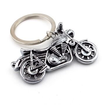 Chopper Cruiser Motosiklet Motor Şeklinde Metal Anahtarlık KC326