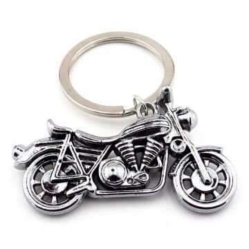 Chopper Cruiser Motosiklet Motor Şeklinde Metal Anahtarlık KC326