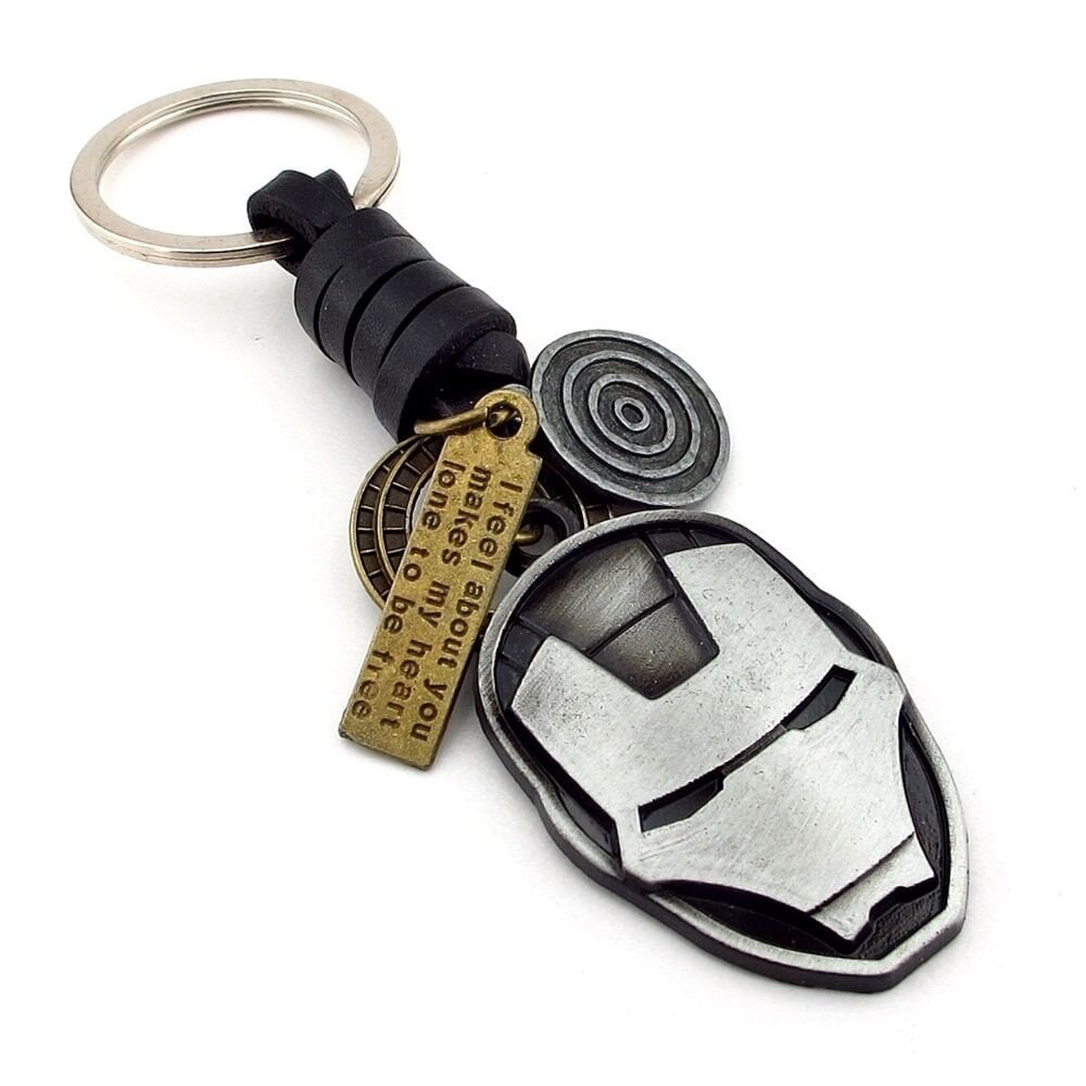 Ironman Demir Adam Tony Stark Deri Metal Anhatarlık KC343