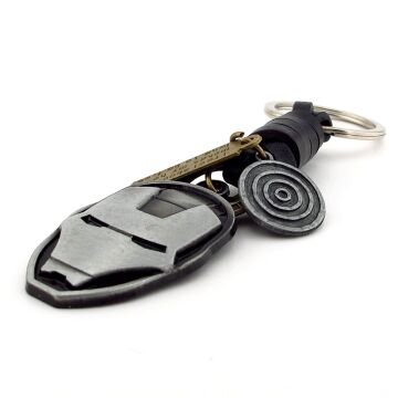 Ironman Demir Adam Tony Stark Deri Metal Anhatarlık KC343