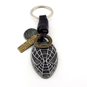 Örümcek Adam Spiderman Peter Parker Deri Metal Anhatarlık KC344