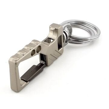 Outdoor Kanca Hook Kapak Açacaklı Gümüş Renk Metal Anahtarlık KC353