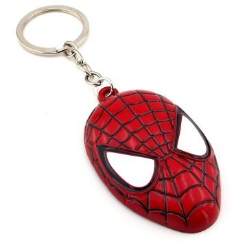 Spiderman Örümcek Adam Çizgiroman Kırmızı Metal Anahtarlık KC364