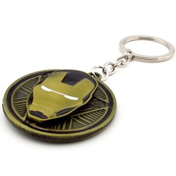 İron Man Demir Adam Çizgiroman Ortası Döner Metal Anahtarlık KC366