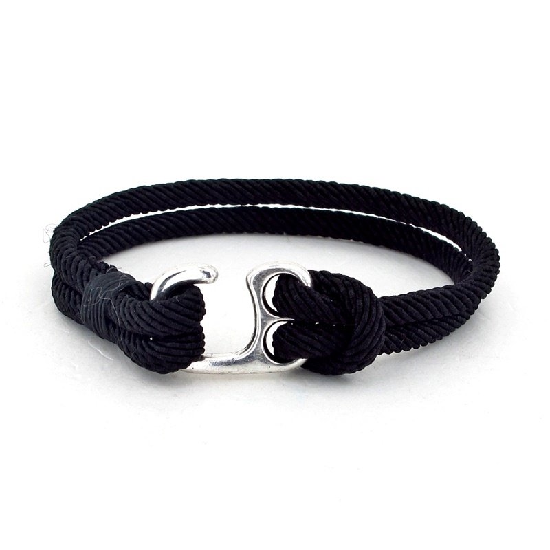 KANCALI SİYAH PARACORD ERKEK BİLEKLİK BT220