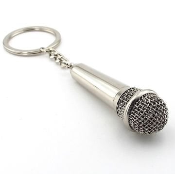 MİKROFON ŞEKLİNDE RAPÇİ ŞARKICI ROCK METAL ANAHTARLIK KC004