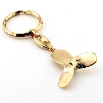 SARI RENK PERVANE DENİZCİ METAL ANAHTARLIK KC560