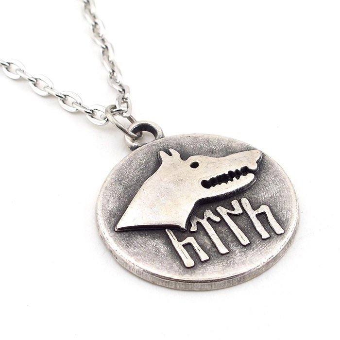 GÖKTÜRK KURT BÖRTEÇİNE METAL MADALYON ERKEK KOLYE Q0169