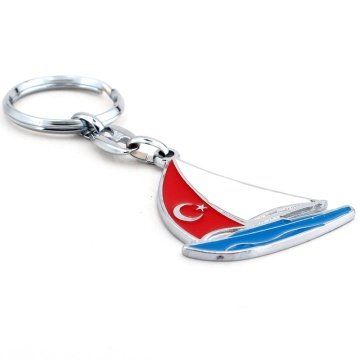 YELKENLİ GEMİ YAT DENİZCİ METAL ANAHTARLIK KC579