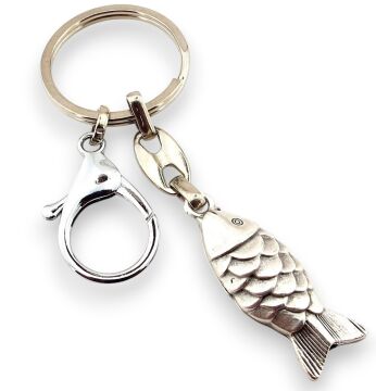 Balık Balıkçı Kısmet Bereket Antik Metal Anahtarlık KY034