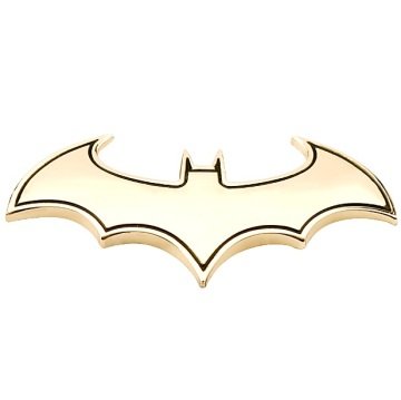 BATMAN KARA ŞOVALYE SARI METAL OTOMOBİL STİCKERI 80mm CS052