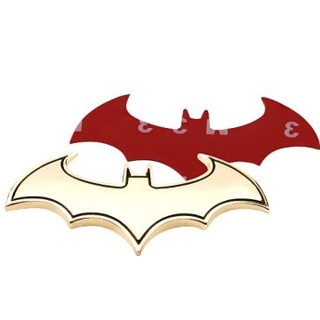 BATMAN KARA ŞOVALYE SARI METAL OTOMOBİL STİCKERI 80mm CS052