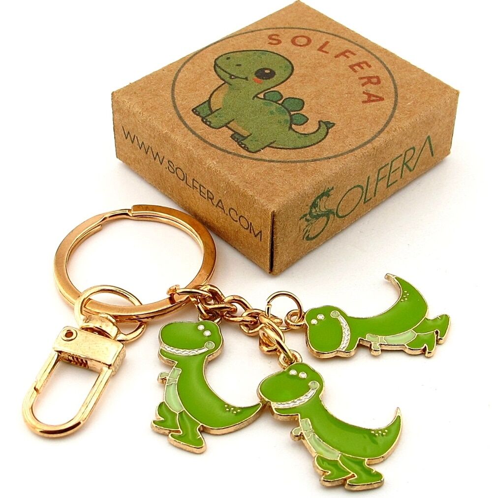 Sevimli Dinazorlar Yeşil Çanta Süsü Charm Anahtarlık KY042