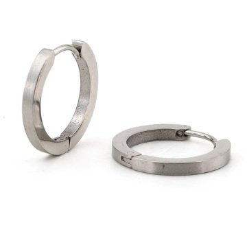 İNCE DİZAYN 2mm KALINLIK 18mm ERKEK ÇELİK HALKA KÜPE E507