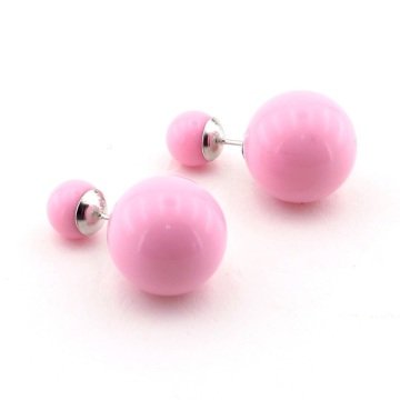 BÜYÜK BOY TOP TASARIM UÇUK PEMBE KADIN KÜPE E520b