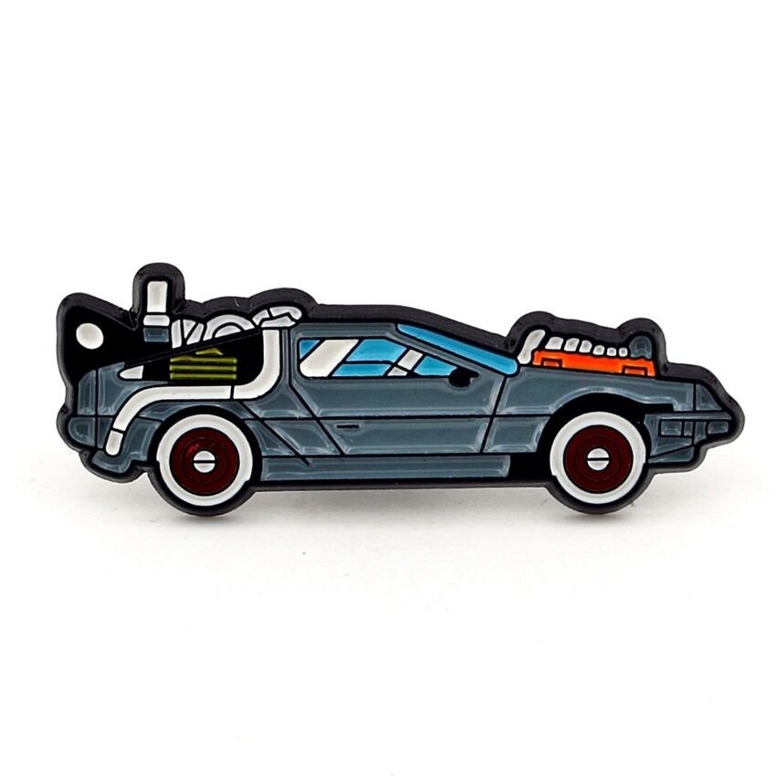 Geleceğe Dönüş DeLorean Araba Zaman Makinesi Pin Çanta Süsü Rozet RZ352