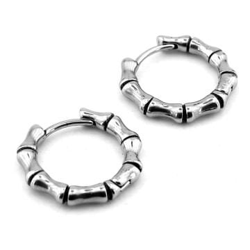 Kemik Eklem Tasarım Gotik Paslanmaz Çelik Unisex Halka Erkek Küpe ER212