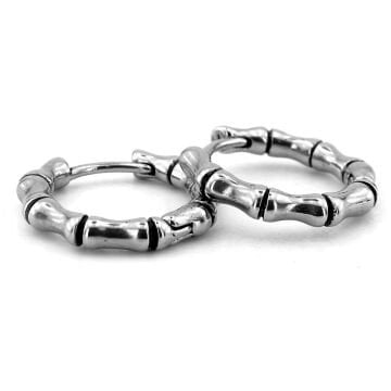 Kemik Eklem Tasarım Gotik Paslanmaz Çelik Unisex Halka Erkek Küpe ER212