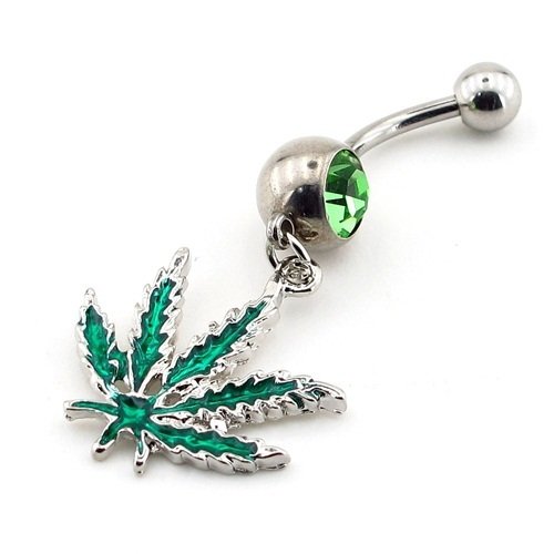 Solfera CANNABİS YAPRAK GÖBEK PiERCiNG P226
