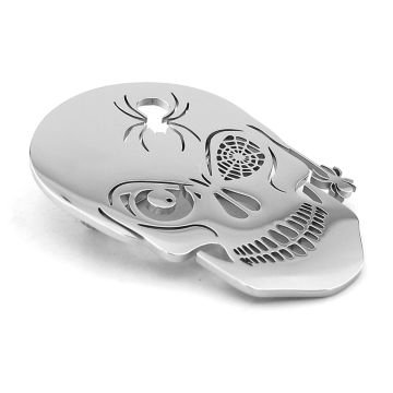 Kurukafa Örümcek Ağı Paslanmaz Parlak Çelik Rozet Broş Pin RZ212