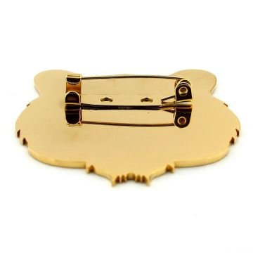 Bengal Kaplanı Tiger Sarı Paslanmaz Çelik Rozet Broş Pin RZ225