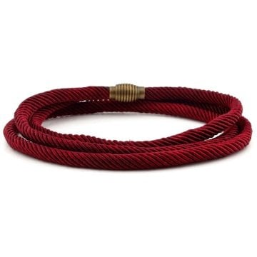 ÜÇ SIRA SARMA MANYETİK KLİPS BORDO RENK ERKEK BİLEKLİK BT466