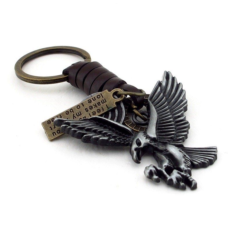 KARTAL DERİ DÜĞÜMLÜ METAL ANAHTARLIK KC750