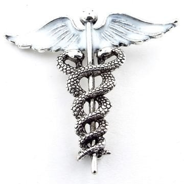 Tıp Simgesi Doktor Ezcacı Hemsire Asklepios Rozet Pin Broş İğne Rz233