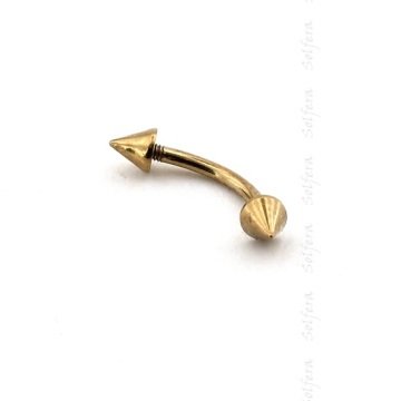 GOLD TONE SİVRİ UÇLU VÜCUT PİERCİNG P315