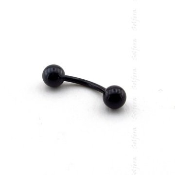 SİYAH RENK 16 mm TOP UÇLU VÜCUT PİERCİNG P325