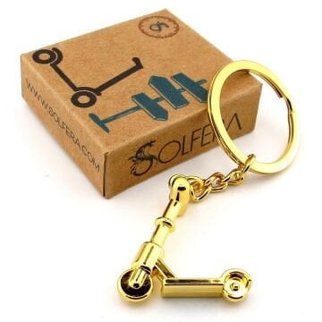 Sarı Renkli Elektrikli Scooter Şeklinde Metal Anahtarlık KC396