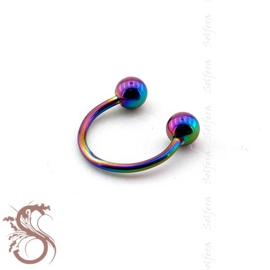 YARIM HALKA TOP UÇLU VÜCUT PİERCİNG 13 MM P334