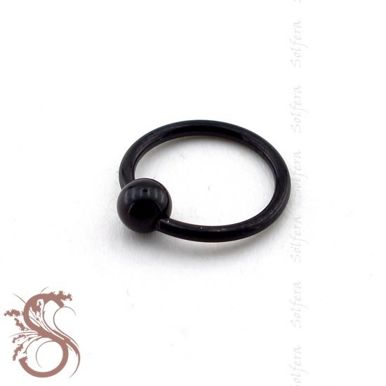 Solfera HALKA VÜCUT PİERCİNG 13 MM SİYAH RENK P341