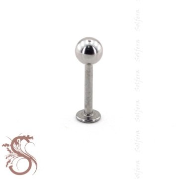 TOP UÇLU VÜCUT PİERCİNG 13 MM GÜMÜŞ RENK ÇENE P345