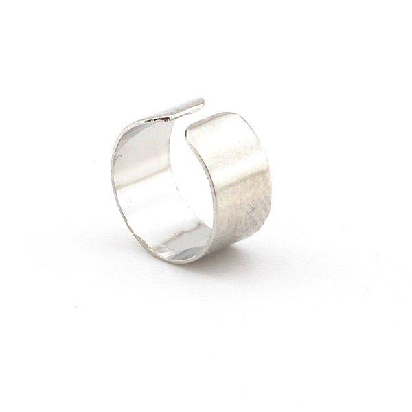 PARLAK GÜMÜŞ RENKLİ EARCUFF KULAK KELEPÇESİ DÜZ MODEL EX087