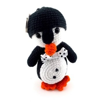 ORGANİK İPLİ EL YAPIMI BÜYÜK BOY PENGUEN ANAHTARLIK KC824